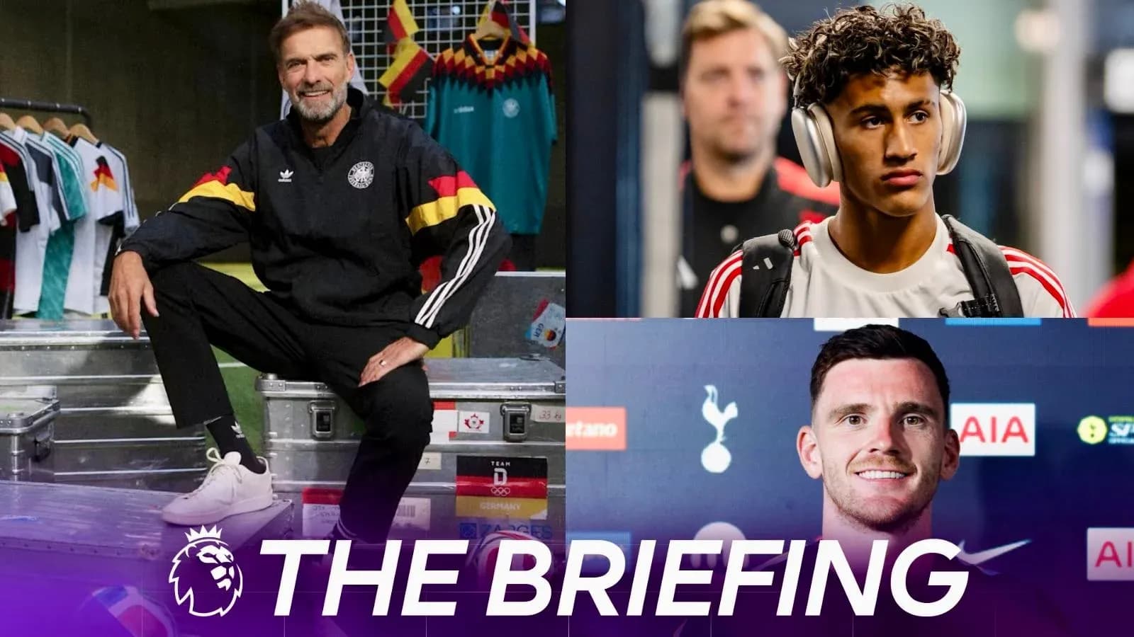 Three football figures in a montage for briefing Three football figures in a montage for briefing