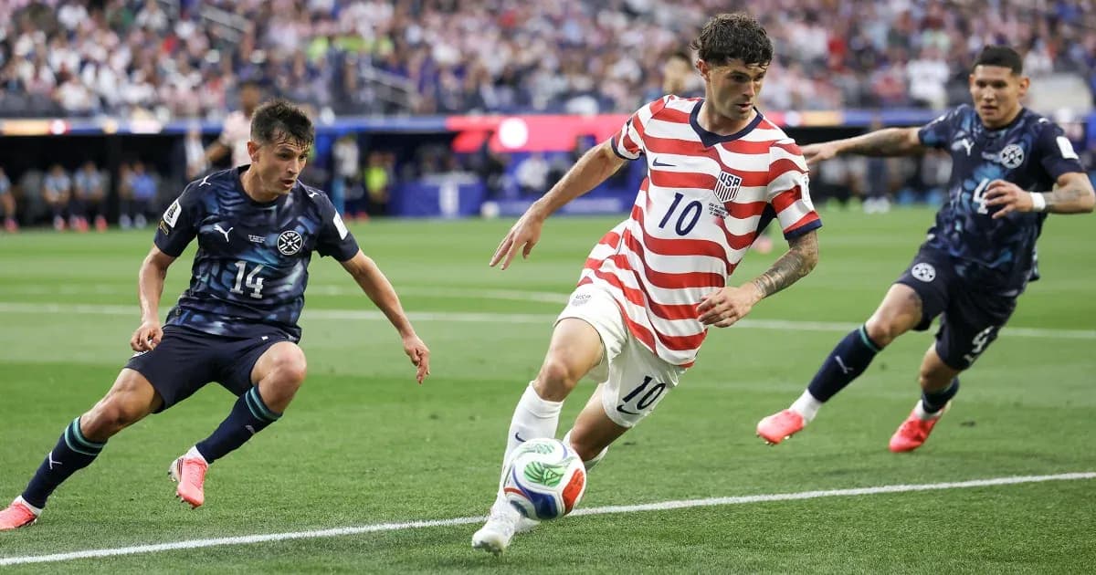 Player dribbling the ball during soccer match Player dribbling the ball during soccer match