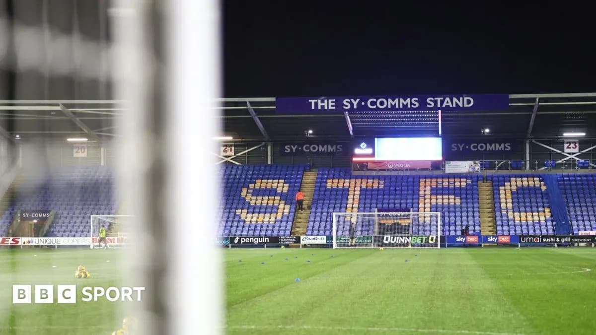 Empty stadium with 'STFC' displayed on seats Empty stadium with 'STFC' displayed on seats