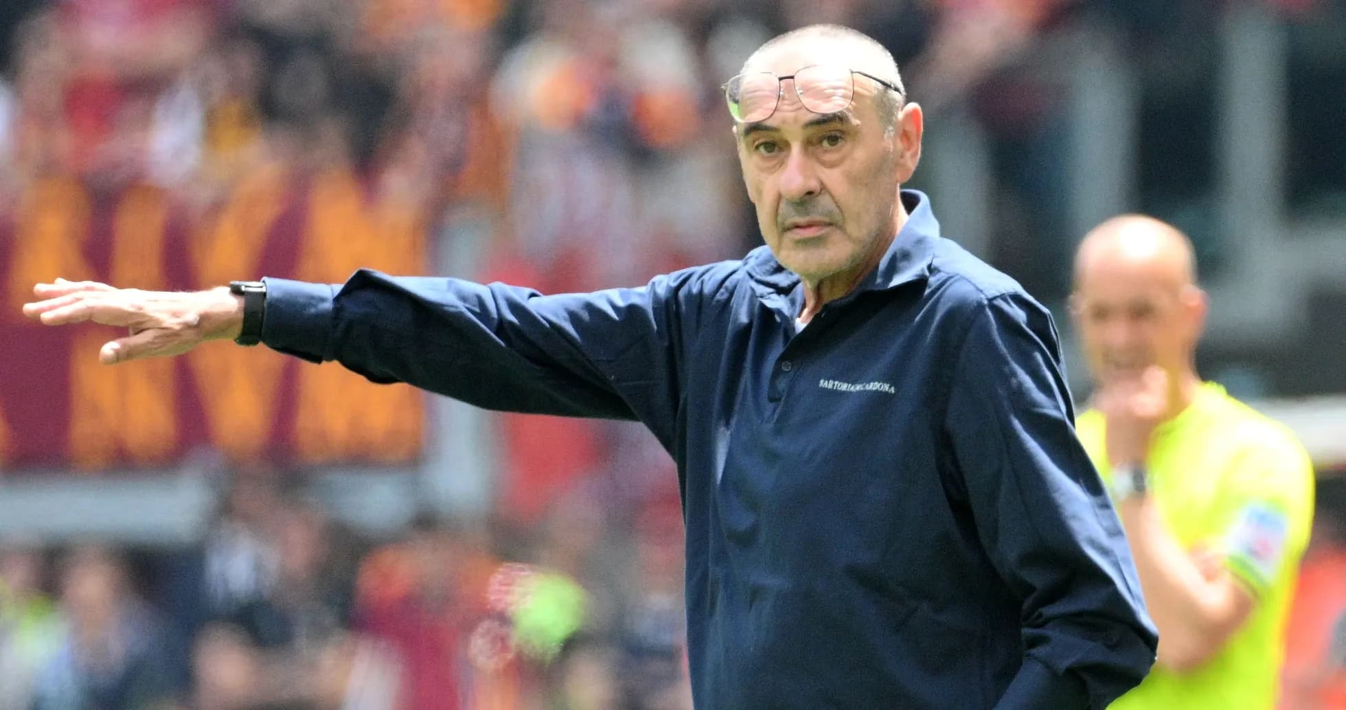 Coach gesturing during a football match Coach gesturing during a football match
