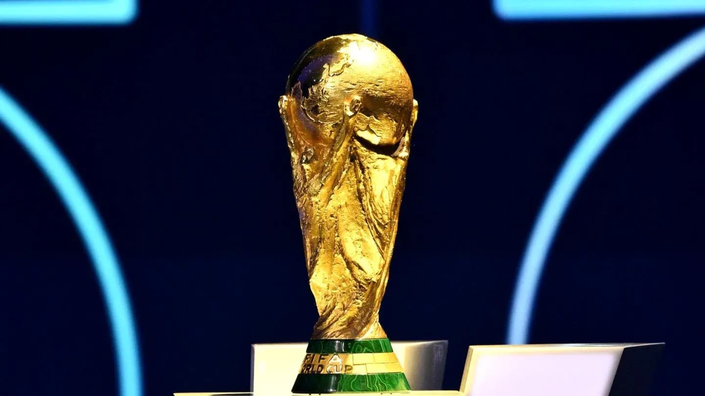 FIFA World Cup trophy on display FIFA World Cup trophy on display