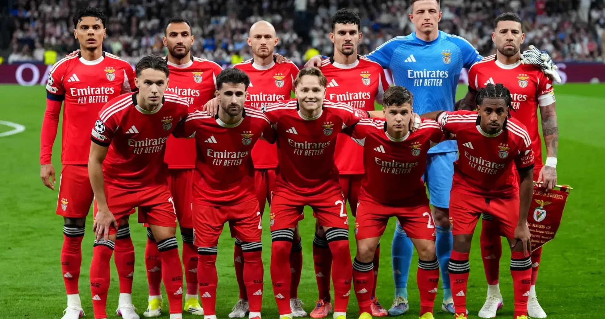 Benfica team lineup before UEFA Europa League match Benfica team lineup before UEFA Europa League match