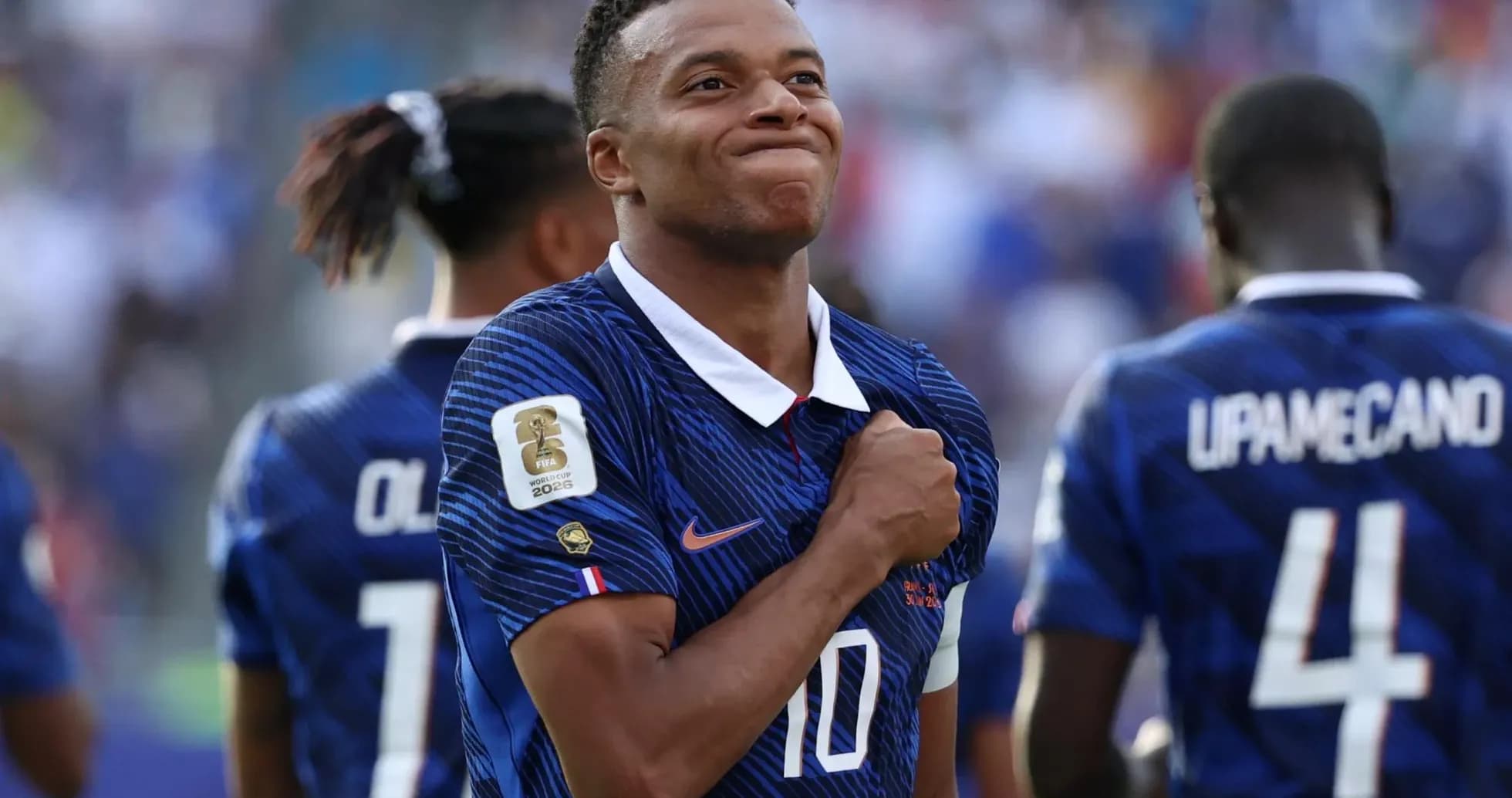 Kylian Mbappé celebrating for France in World Cup Kylian Mbappé celebrating for France in World Cup