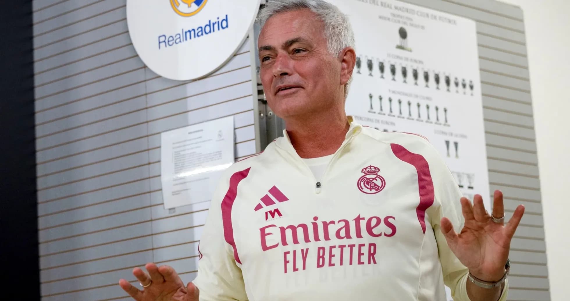 Coach speaking at Real Madrid training facility Coach speaking at Real Madrid training facility