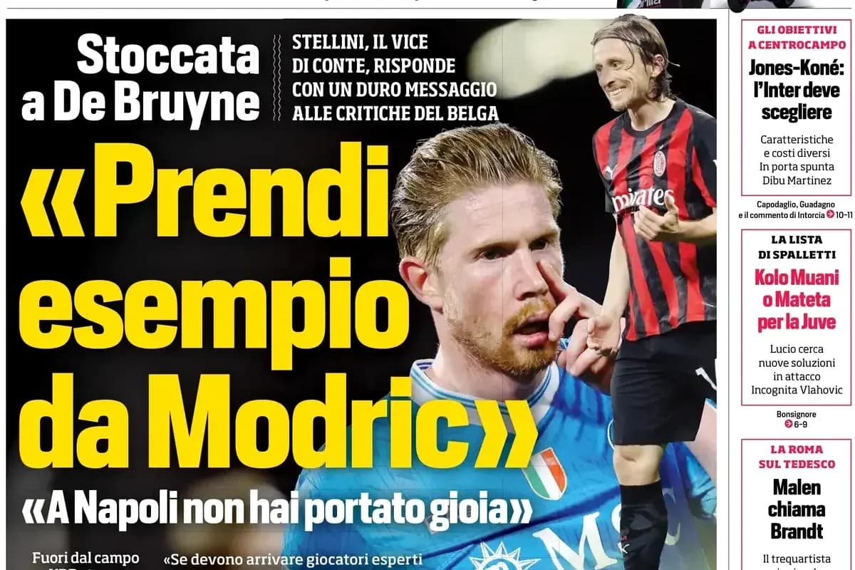 De Bruyne featured in football magazine headline De Bruyne featured in football magazine headline