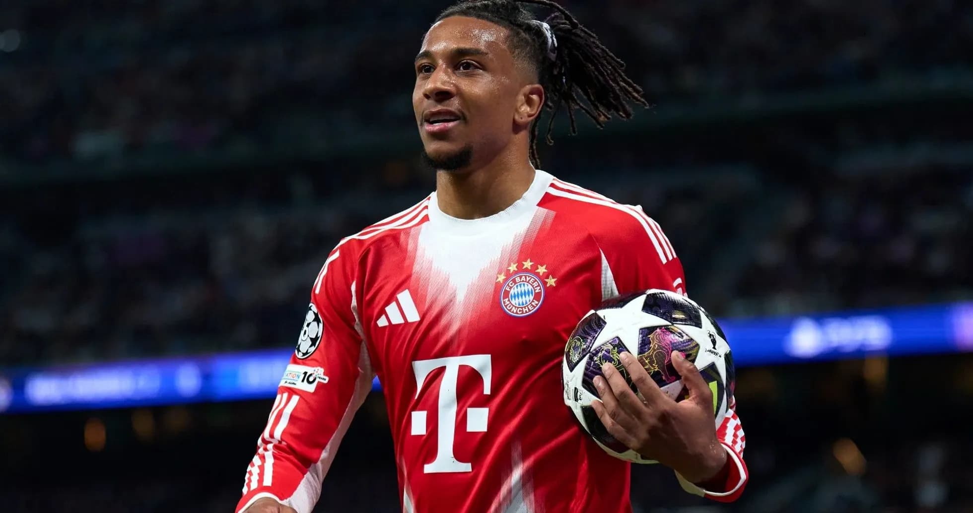 Player holding a ball during UEFA Champions League match Player holding a ball during UEFA Champions League match