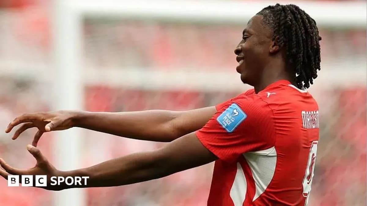 Player celebrating after scoring a goal Player celebrating after scoring a goal
