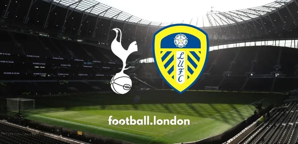 Tottenham Hotspur and Leeds United logos in stadium Tottenham Hotspur and Leeds United logos in stadium