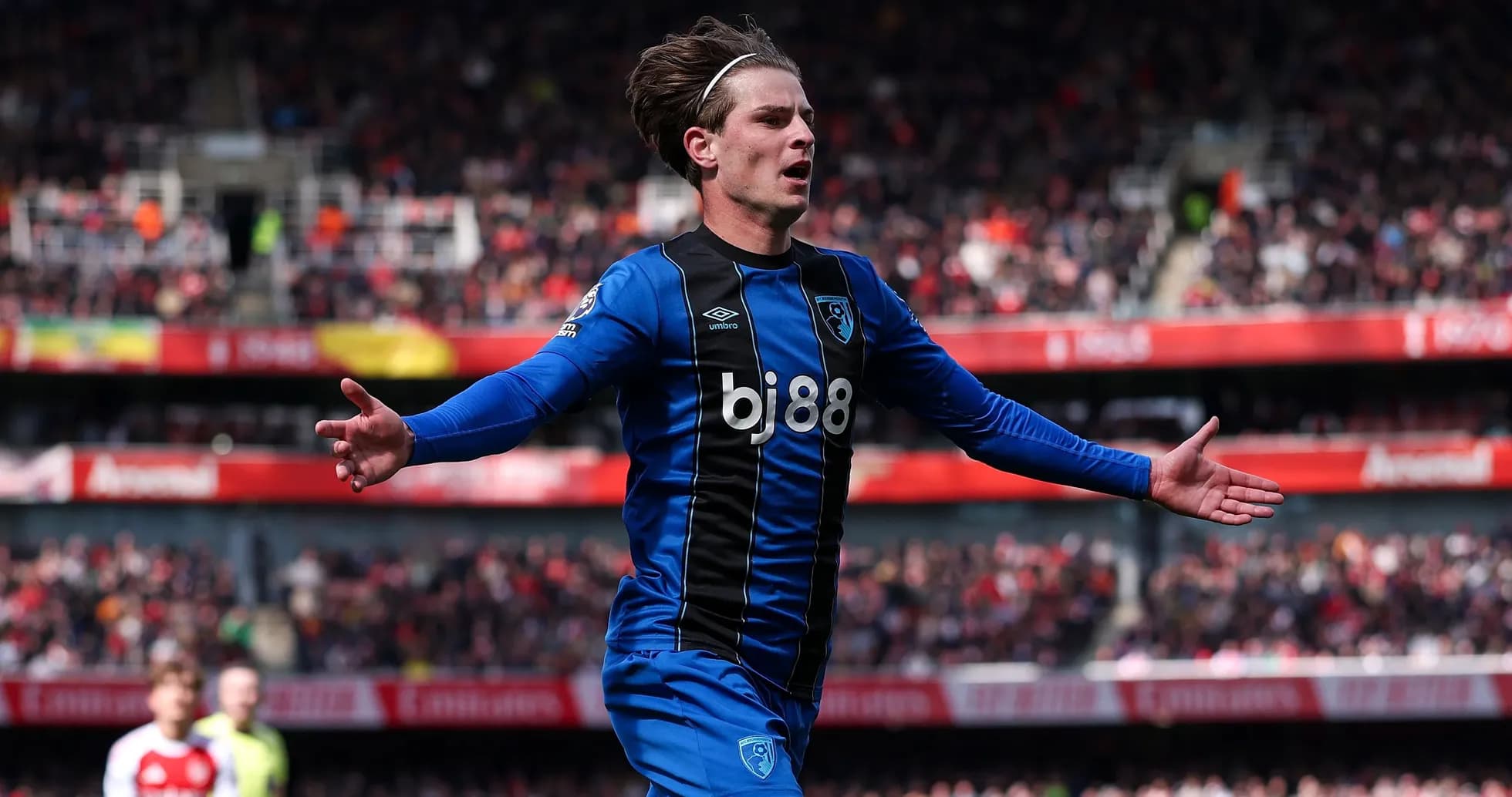 Bournemouth player celebrating a goal during match Bournemouth player celebrating a goal during match