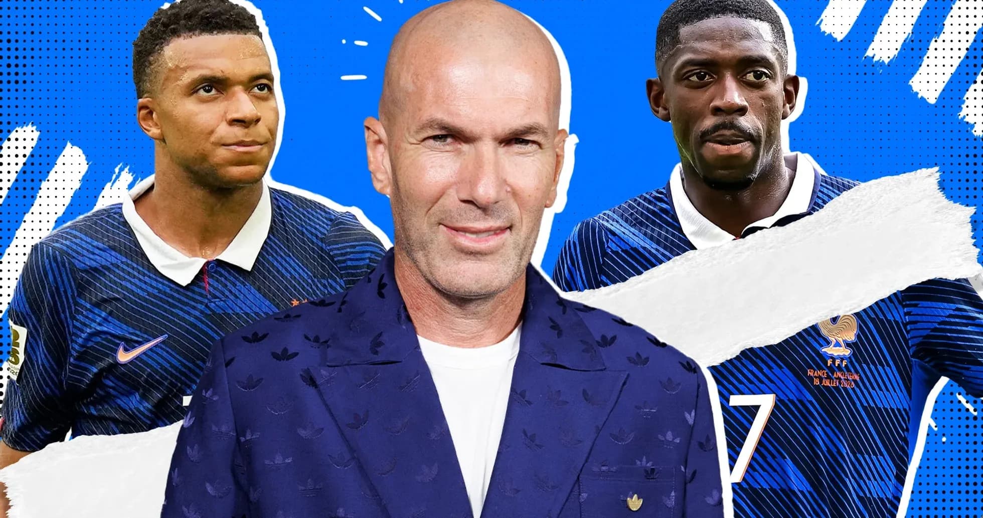 Kylian Mbappé, Zinedine Zidane, and Ousmane Dembélé Kylian Mbappé, Zinedine Zidane, and Ousmane Dembélé