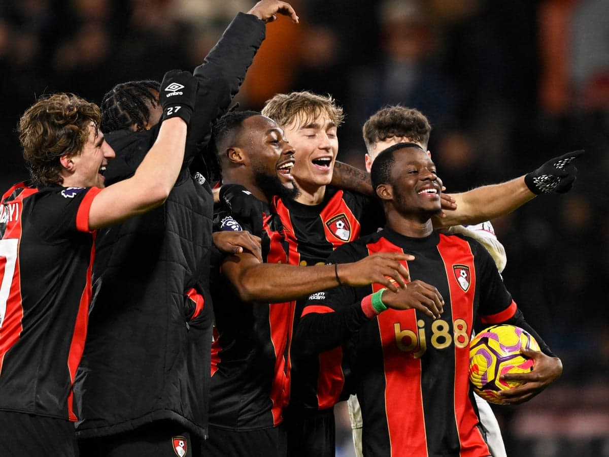 Bournemouth players celebrating a goal Bournemouth players celebrating a goal