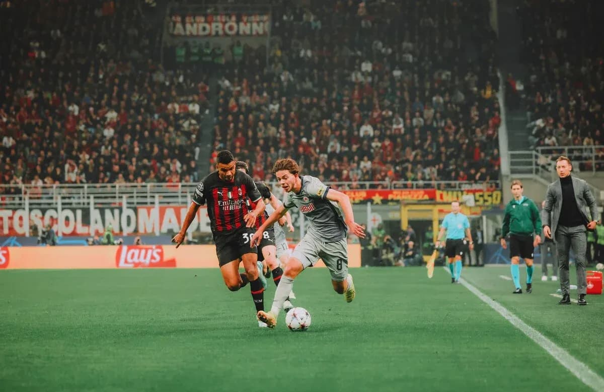 Players competing during Red Bull Salzburg vs AC Milan Players competing during Red Bull Salzburg vs AC Milan
