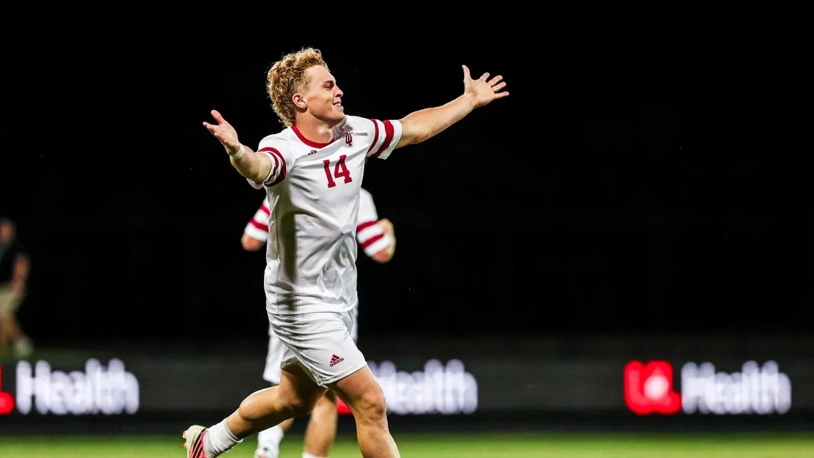 Player celebrating after scoring a goal during match Player celebrating after scoring a goal during match
