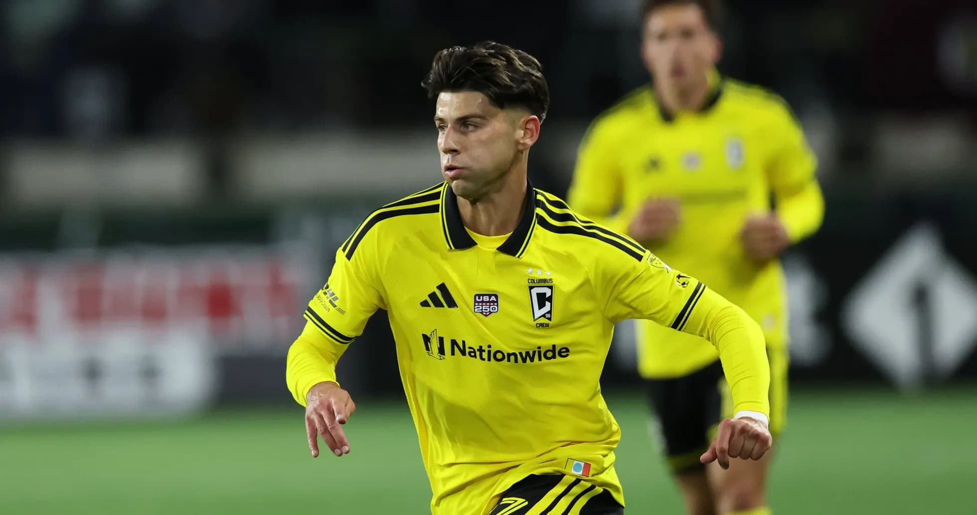 Columbus Crew player in action during match Columbus Crew player in action during match