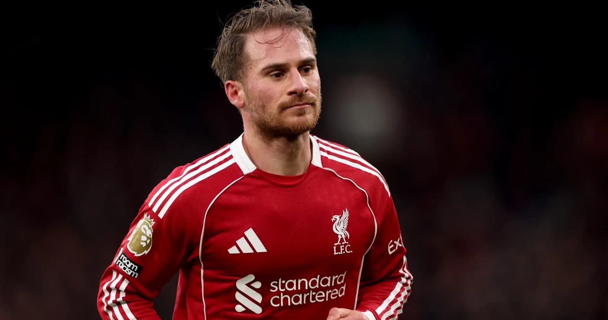 Player wearing Liverpool jersey during match Player wearing Liverpool jersey during match