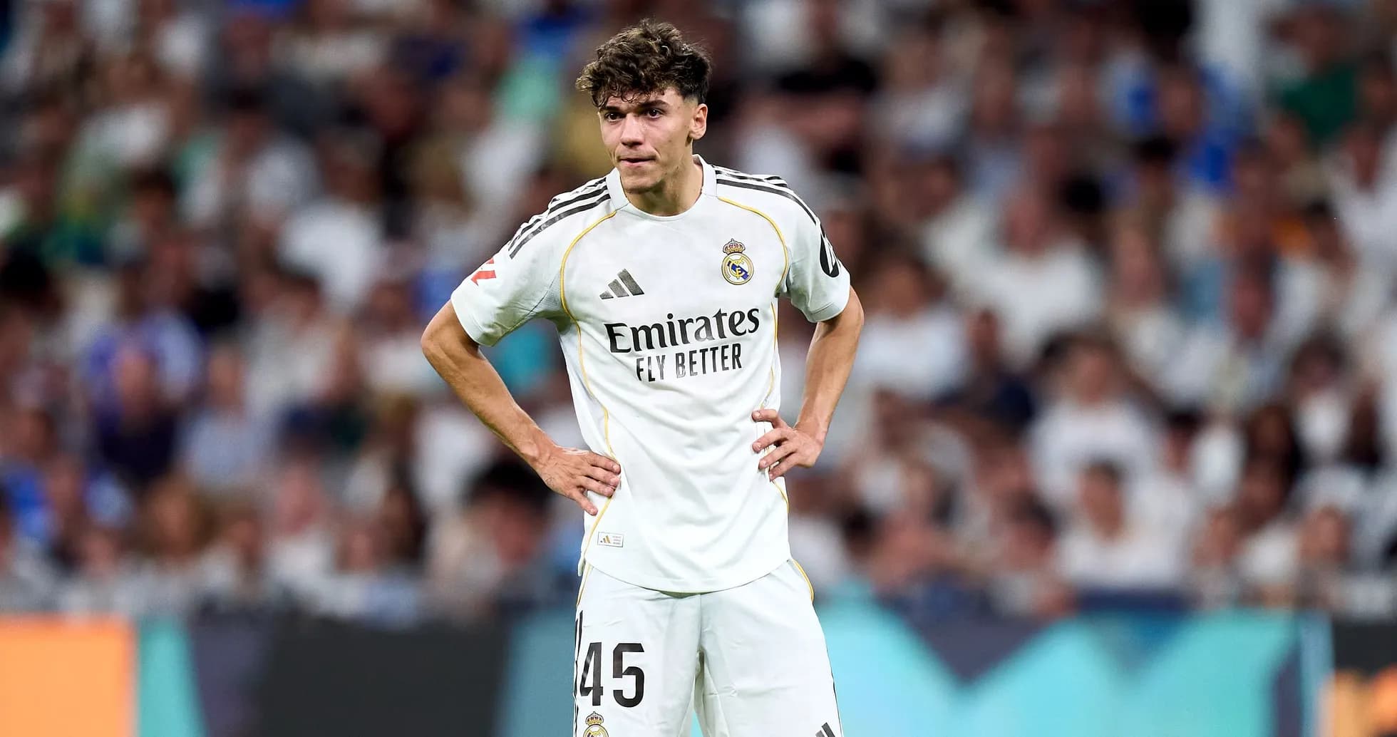 Real Madrid player standing on the field during match Real Madrid player standing on the field during match