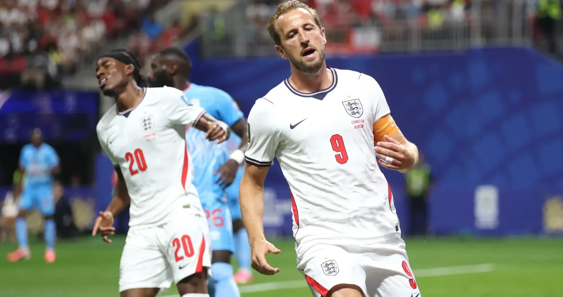 Harry Kane celebrating a goal against Congo DR Harry Kane celebrating a goal against Congo DR