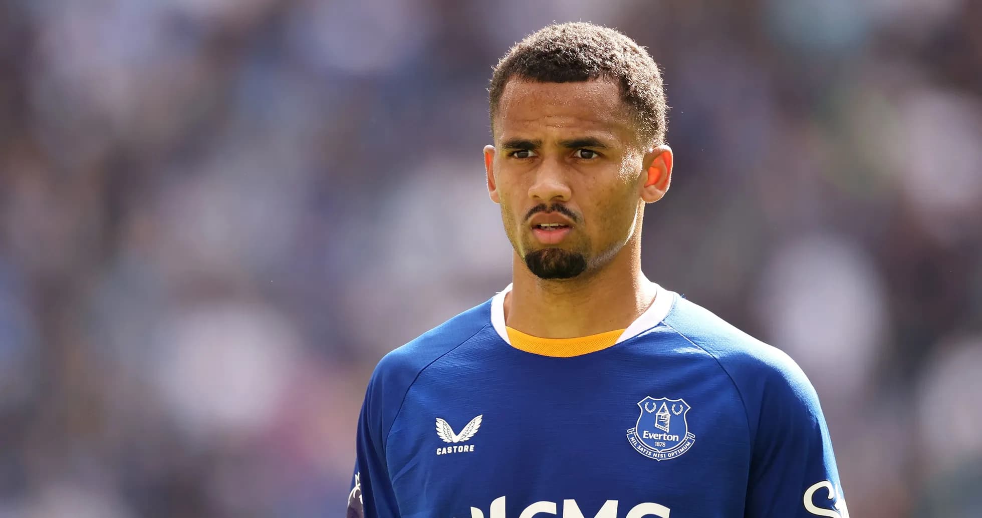Everton player on field during match Everton player on field during match