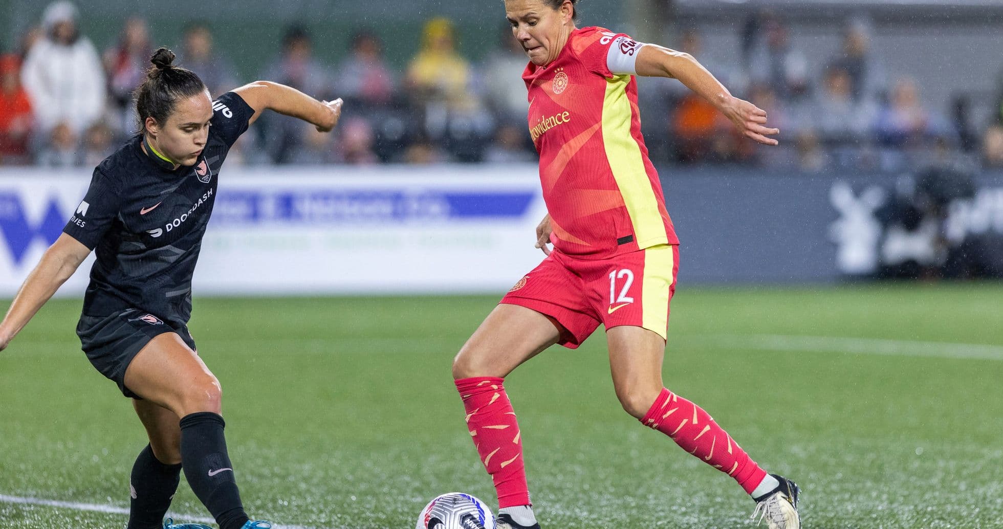 Player action during Portland Thorns vs Angel City match Player action during Portland Thorns vs Angel City match
