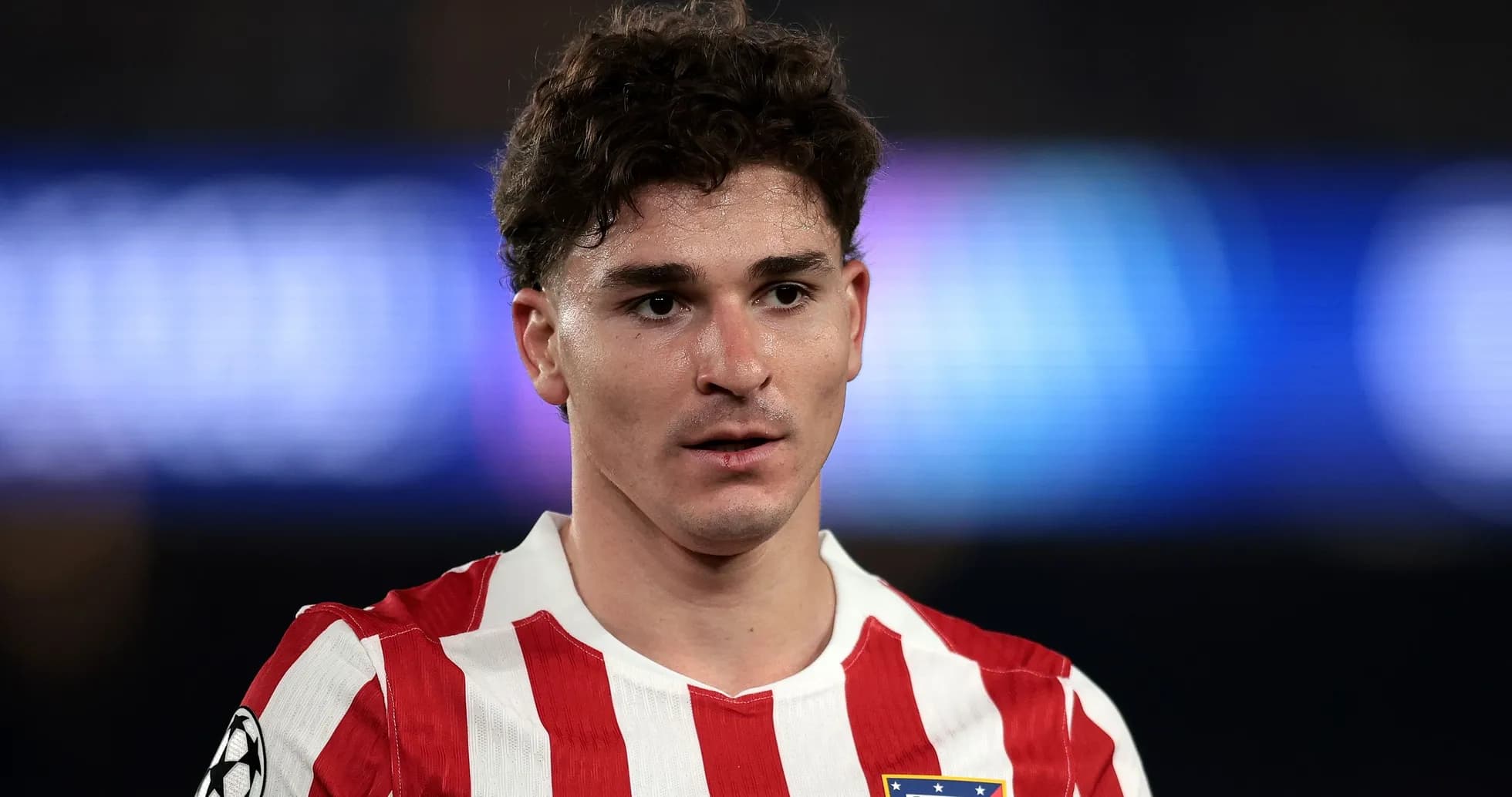 Atletico Madrid player during match close-up Atletico Madrid player during match close-up