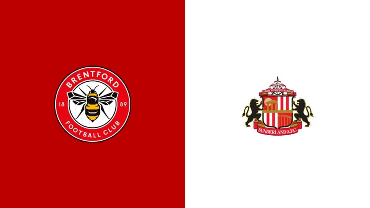 Brentford and Sunderland football club logos side by side Brentford and Sunderland football club logos side by side