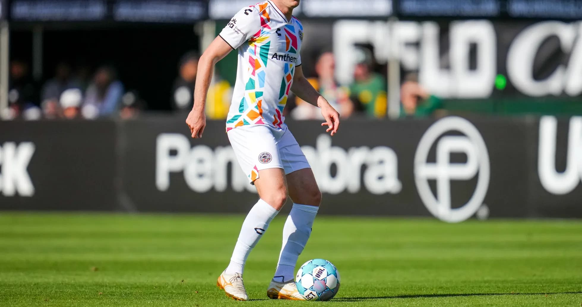 Player dribbling the ball during match Player dribbling the ball during match