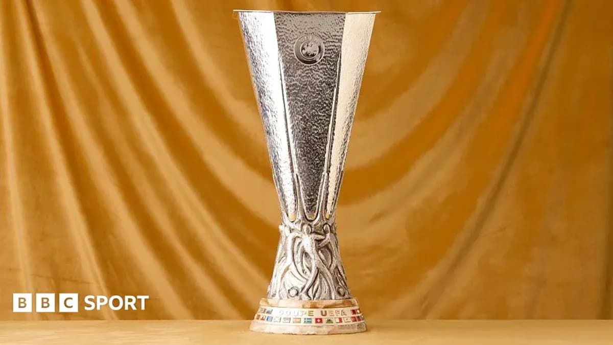 UEFA Europa League trophy on display UEFA Europa League trophy on display
