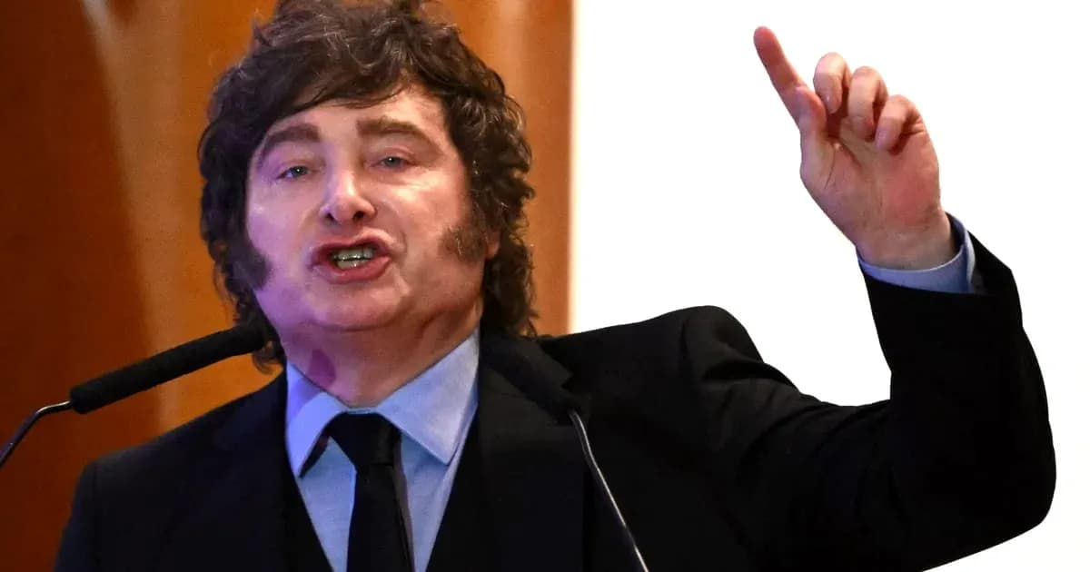 Speaker gesturing during a public address Speaker gesturing during a public address