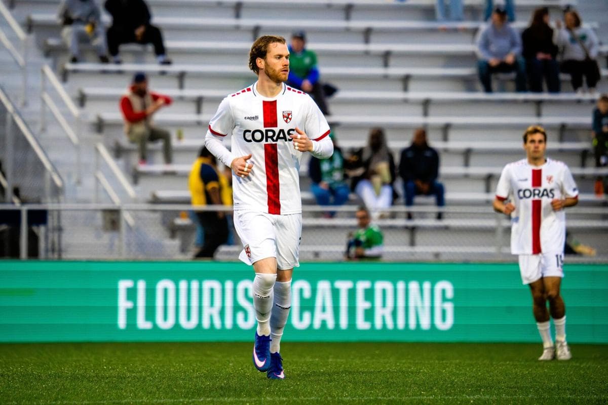 Player running on field during Loudoun United match Player running on field during Loudoun United match