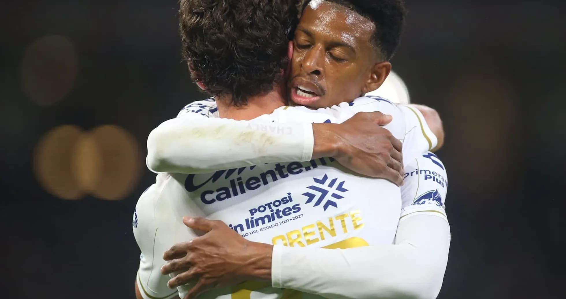 Players celebrating during Monterrey match Players celebrating during Monterrey match