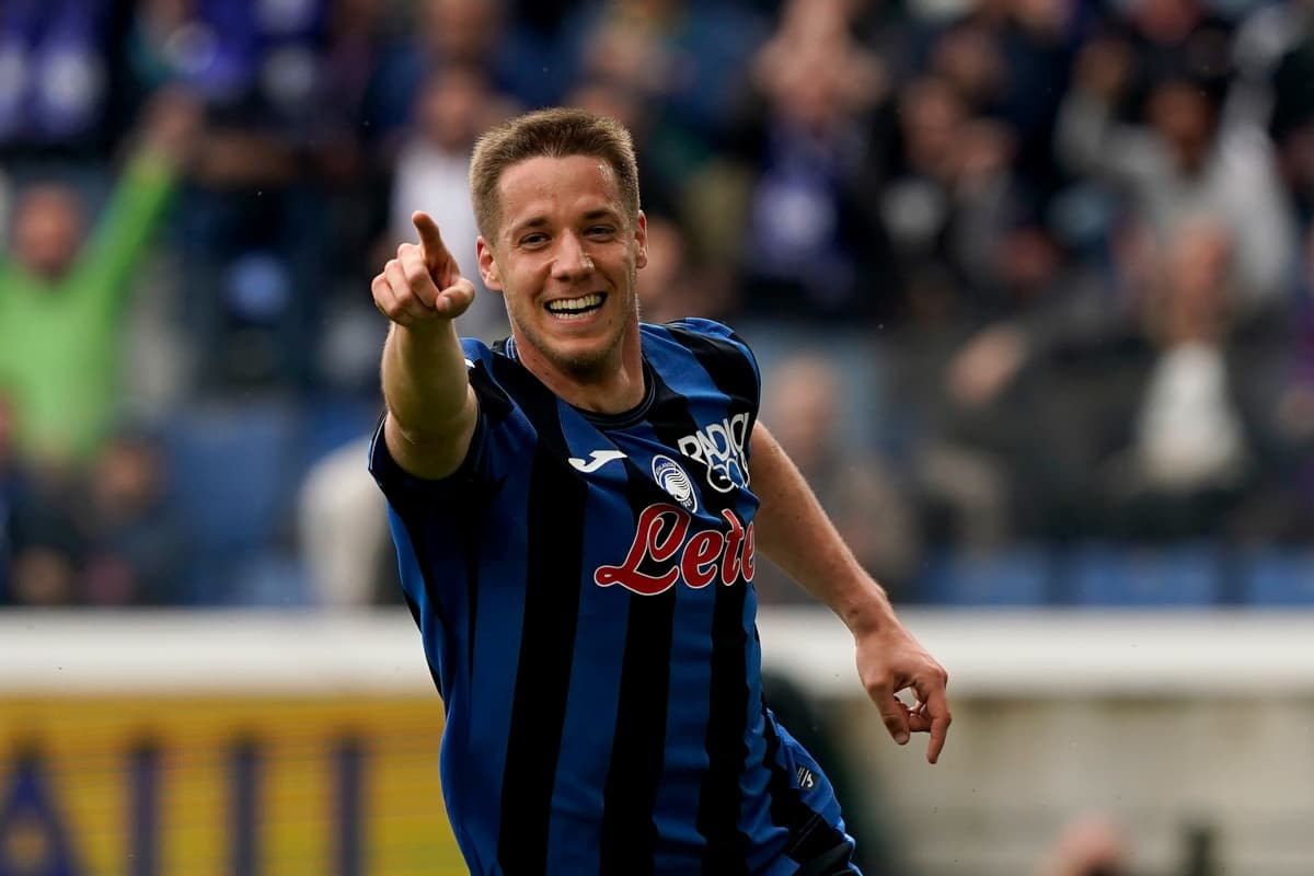 Atalanta player celebrating a goal Atalanta player celebrating a goal