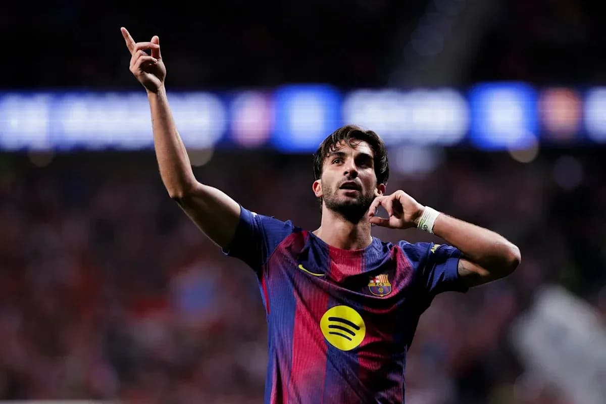 Player celebrating a goal for FC Barcelona Player celebrating a goal for FC Barcelona