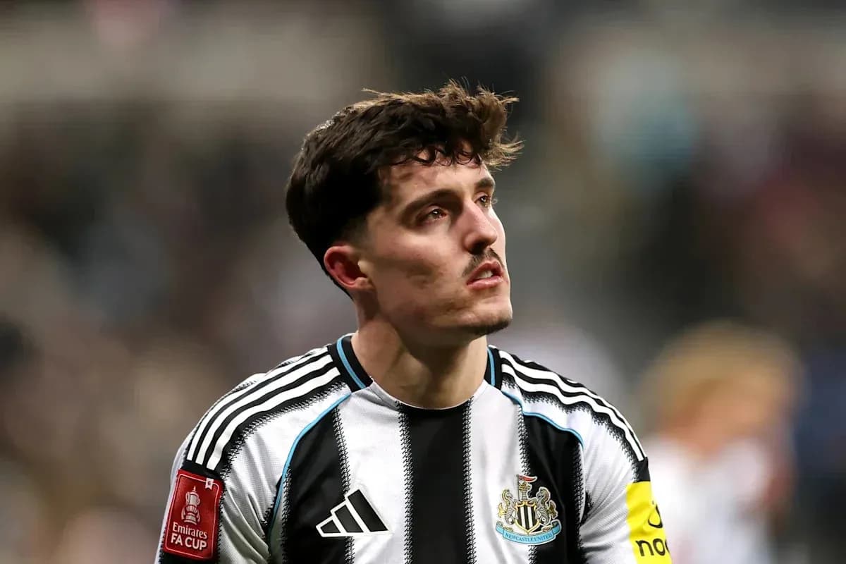 Newcastle player looking up during match Newcastle player looking up during match