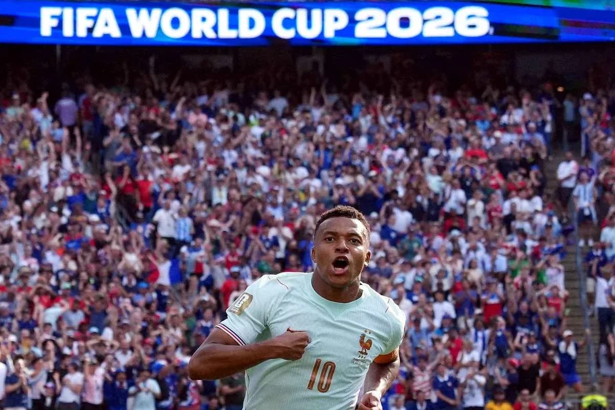 Player celebrating during FIFA World Cup 2026 match Player celebrating during FIFA World Cup 2026 match