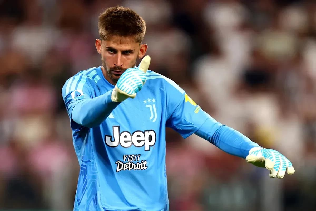 Goalkeeper gesturing during match for Juventus Goalkeeper gesturing during match for Juventus