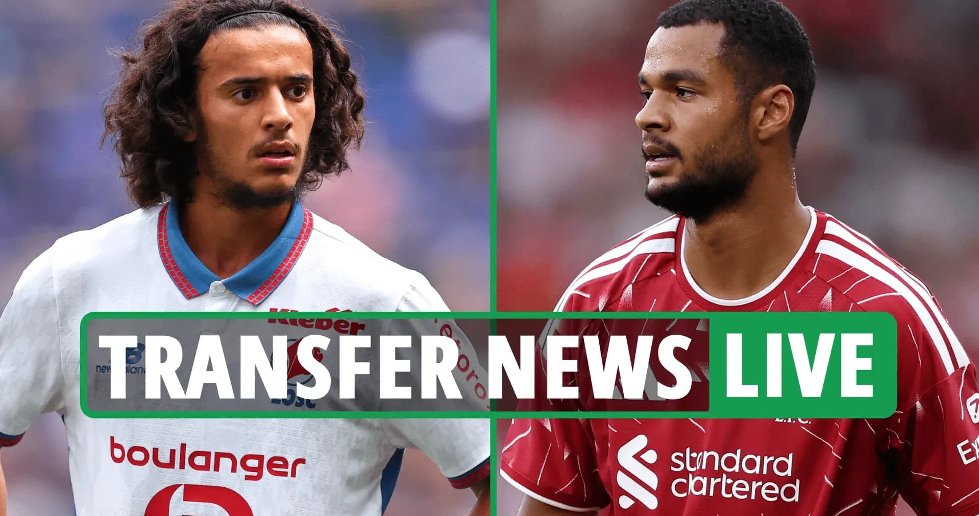 Two football players featured in transfer news segment Two football players featured in transfer news segment