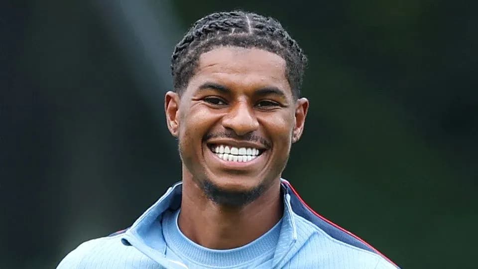 Player smiling during training session Player smiling during training session