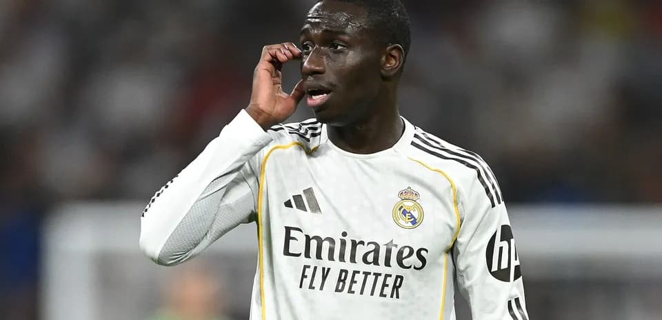 Player signaling during a match for Real Madrid Player signaling during a match for Real Madrid