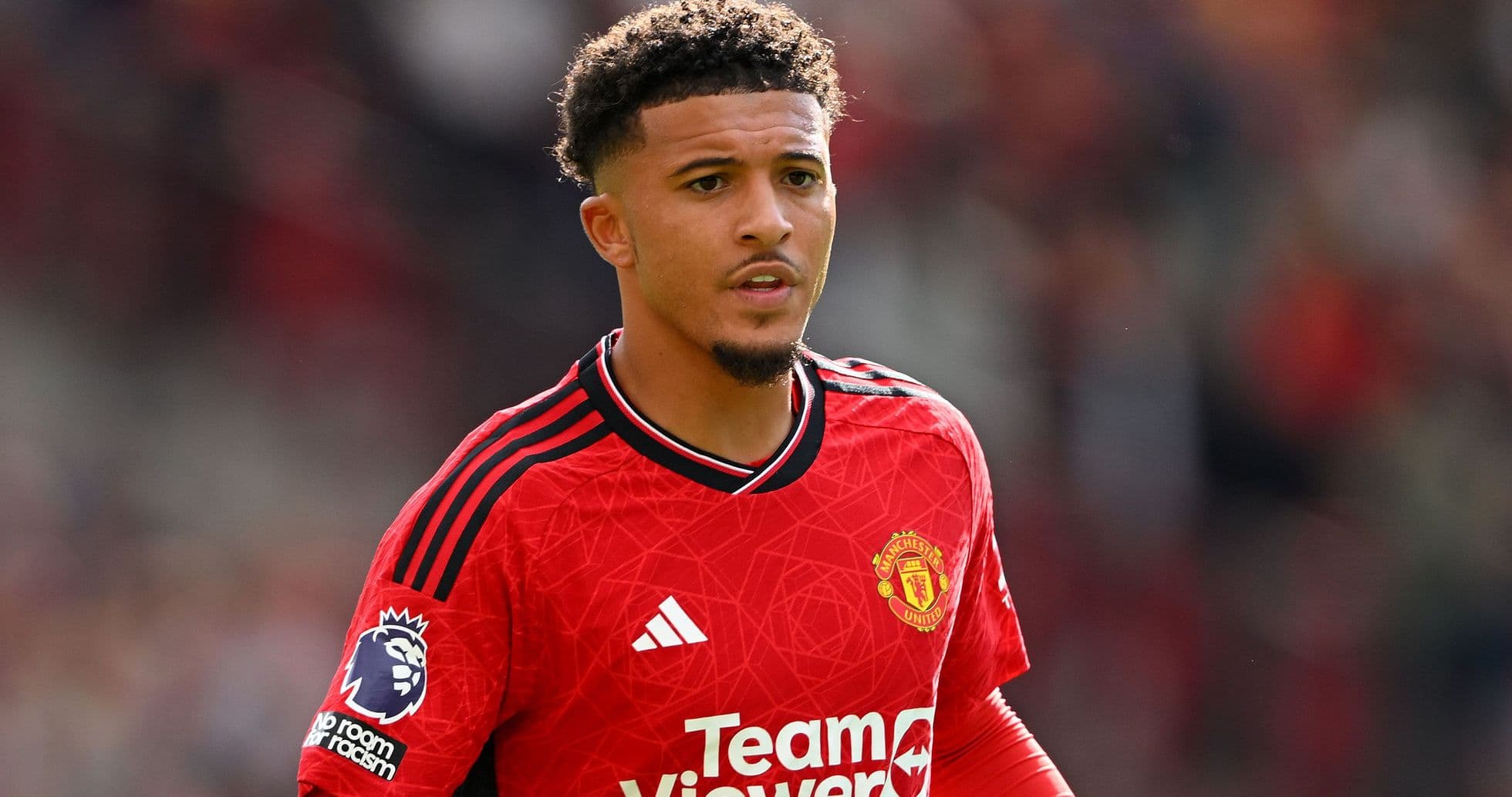 Player in Manchester United jersey during match Player in Manchester United jersey during match