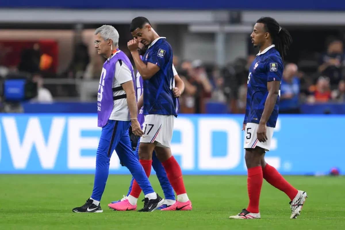 Players walking off the field after a match Players walking off the field after a match
