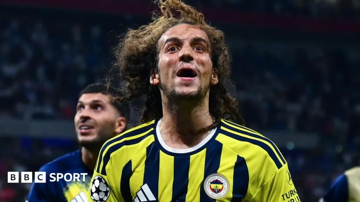 Fenerbahce player celebrating after scoring a goal Fenerbahce player celebrating after scoring a goal