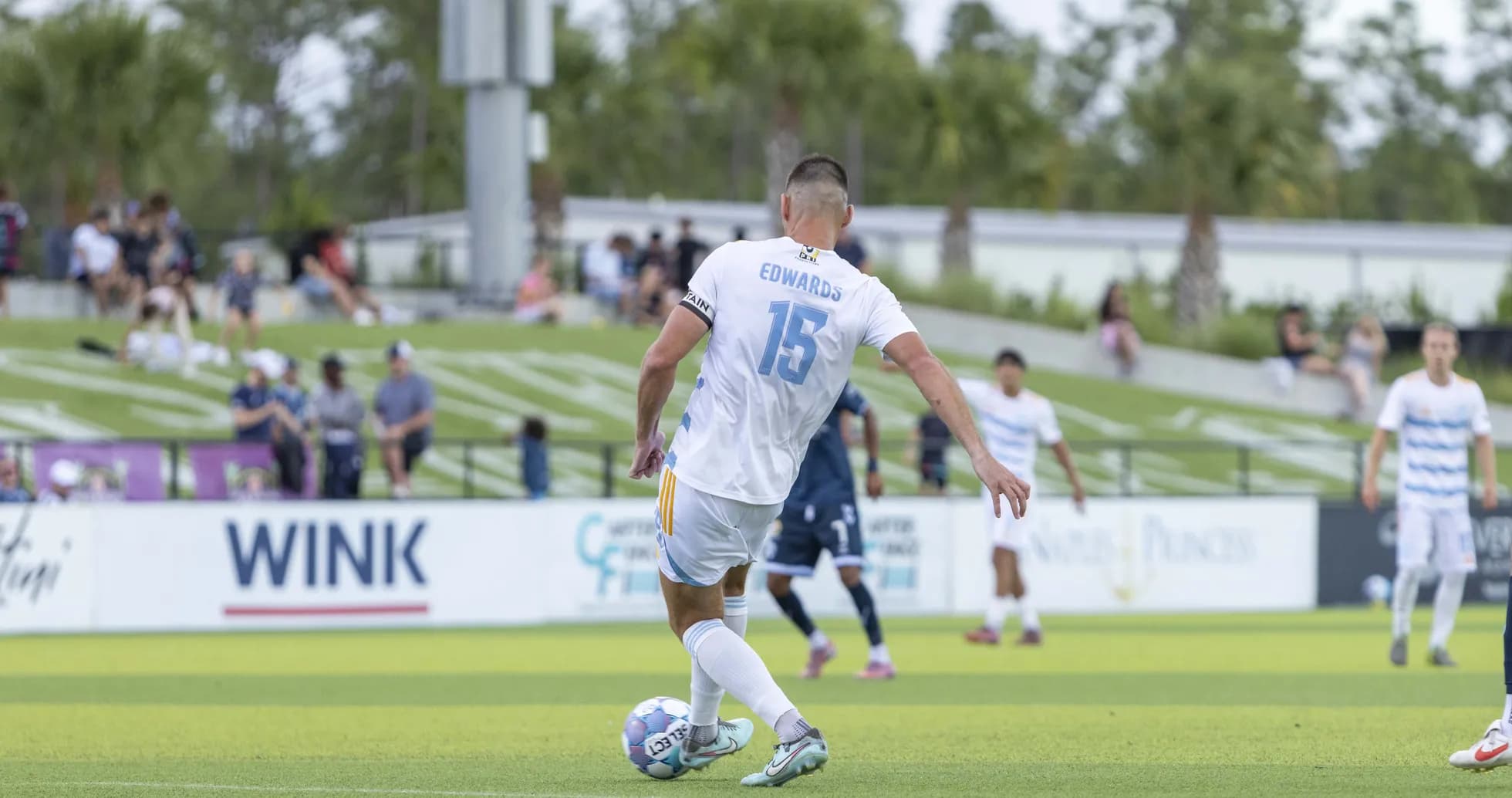 Player kicking ball during JAX vs Brooklyn match Player kicking ball during JAX vs Brooklyn match