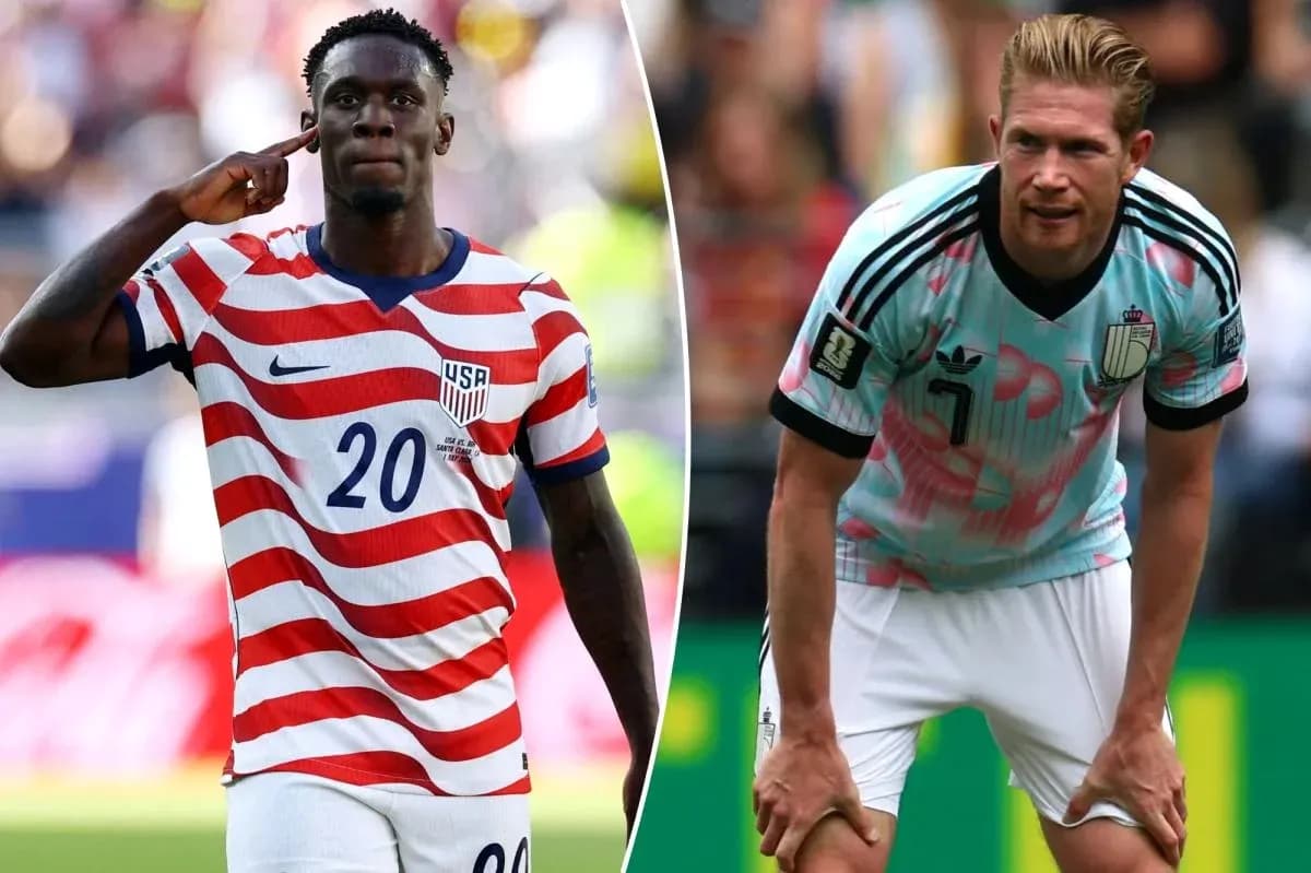 USA and Belgium players during World Cup match USA and Belgium players during World Cup match