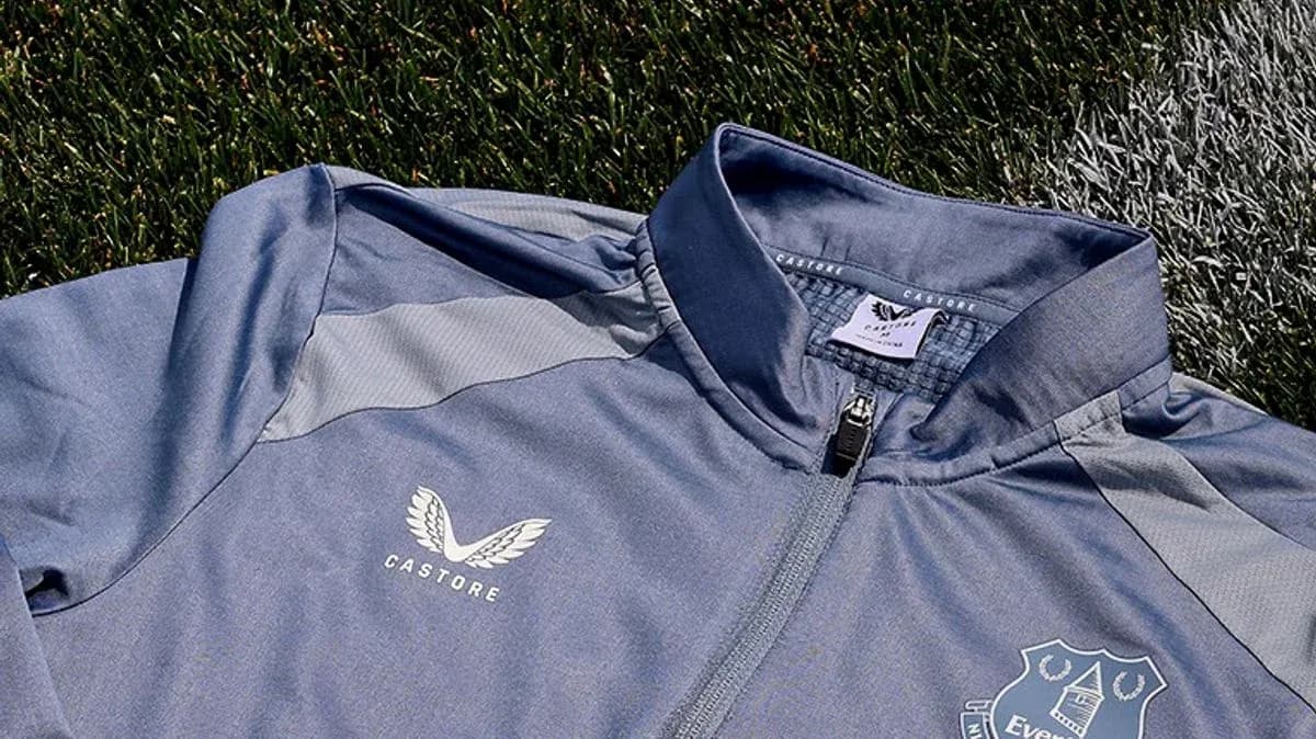 Everton training jacket on grass field Everton training jacket on grass field