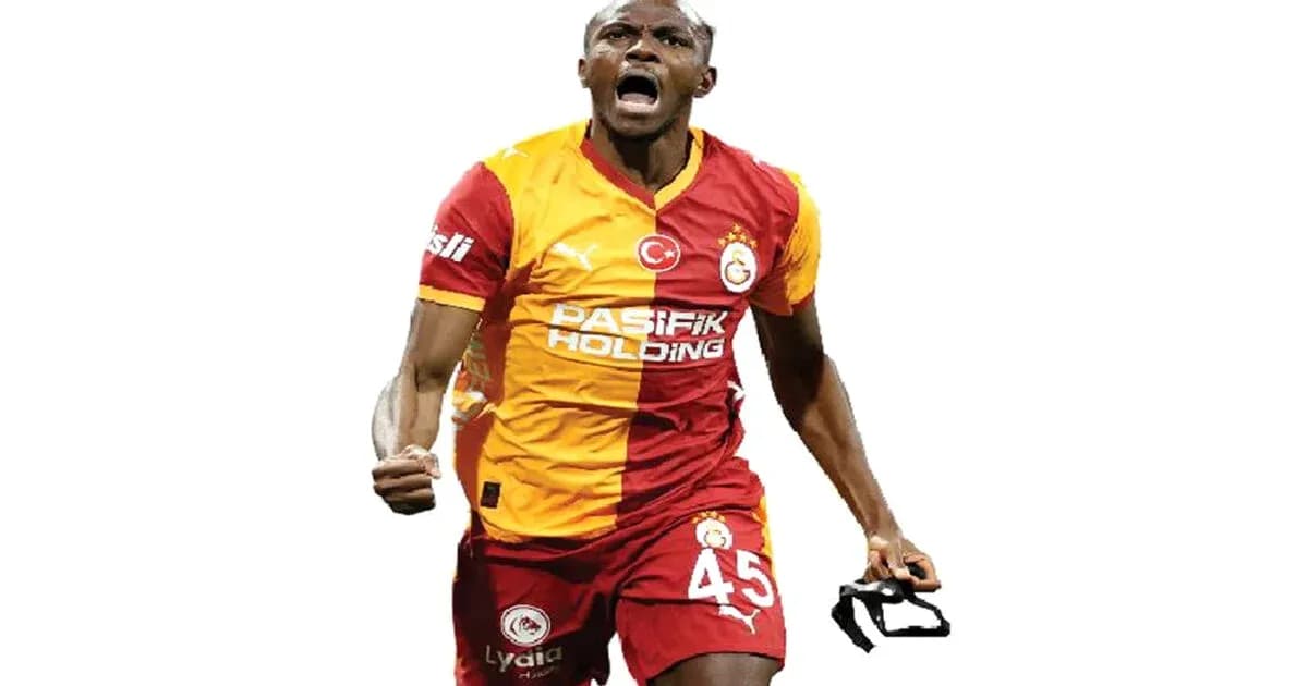 Player celebrating in Galatasaray jersey during match Player celebrating in Galatasaray jersey during match