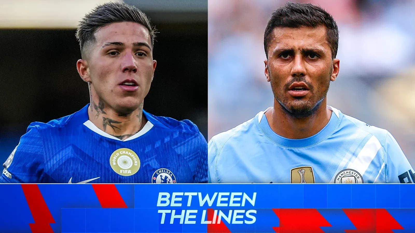 Two football players from Chelsea and Manchester City Two football players from Chelsea and Manchester City