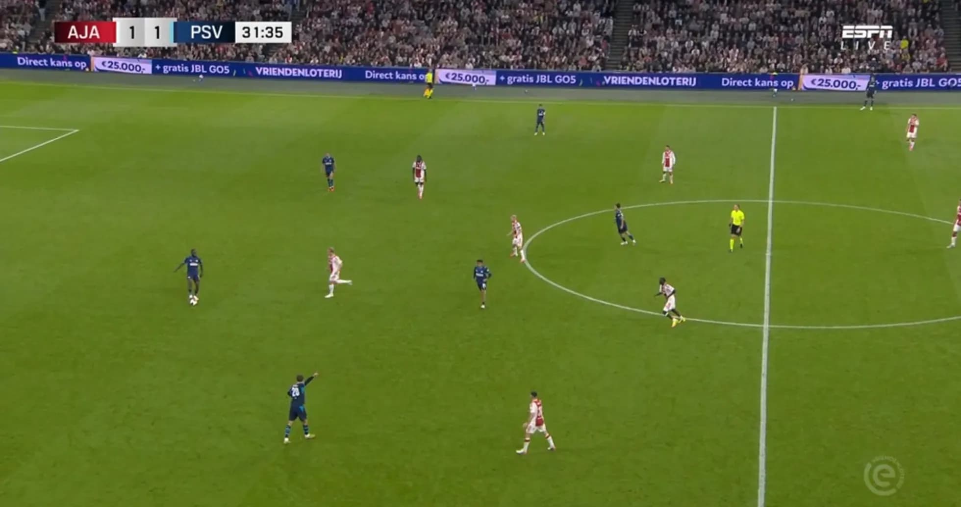 AFC Ajax and PSV Eindhoven players in match action AFC Ajax and PSV Eindhoven players in match action