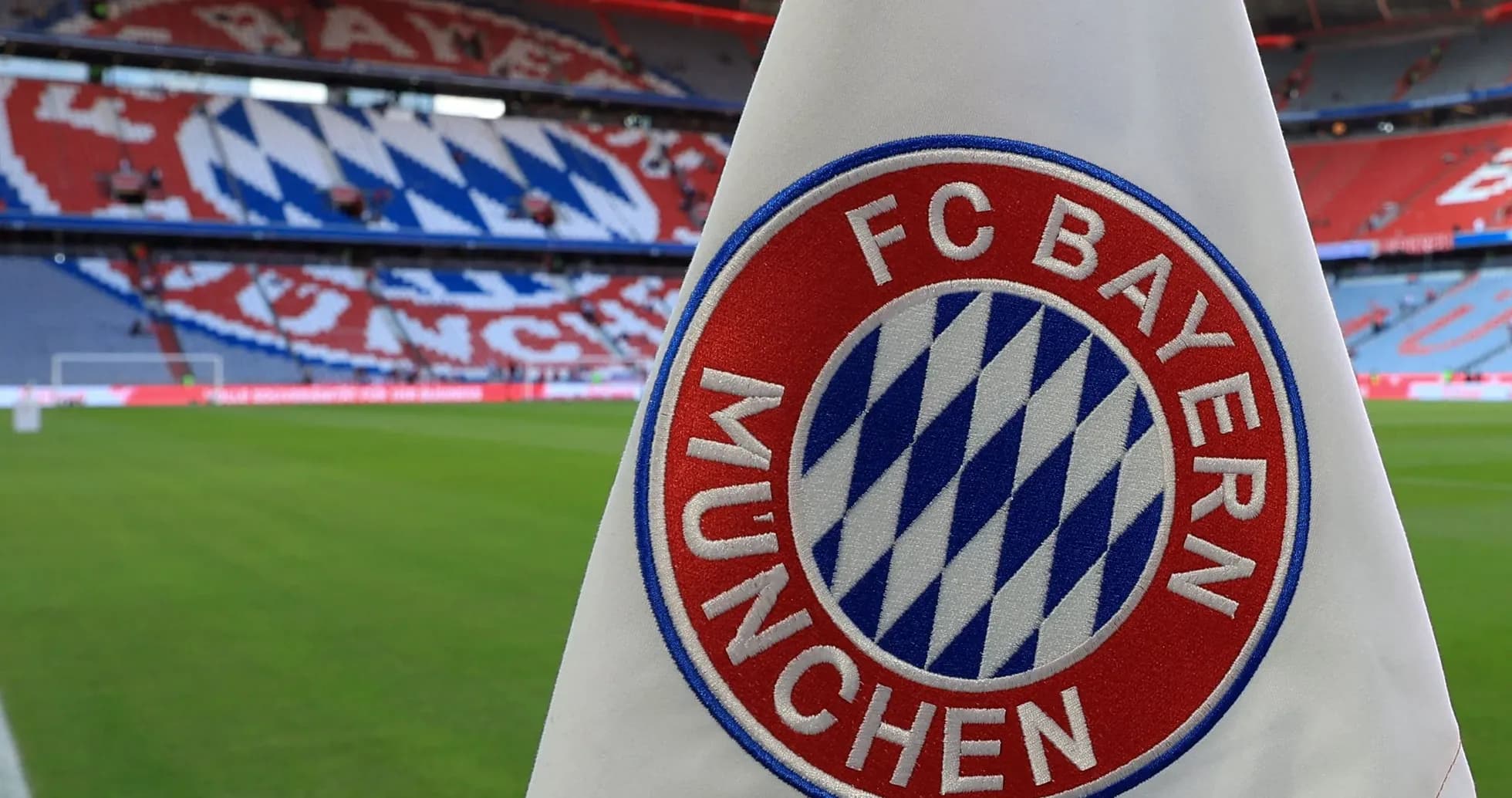 FC Bayern Munich corner flag in stadium FC Bayern Munich corner flag in stadium