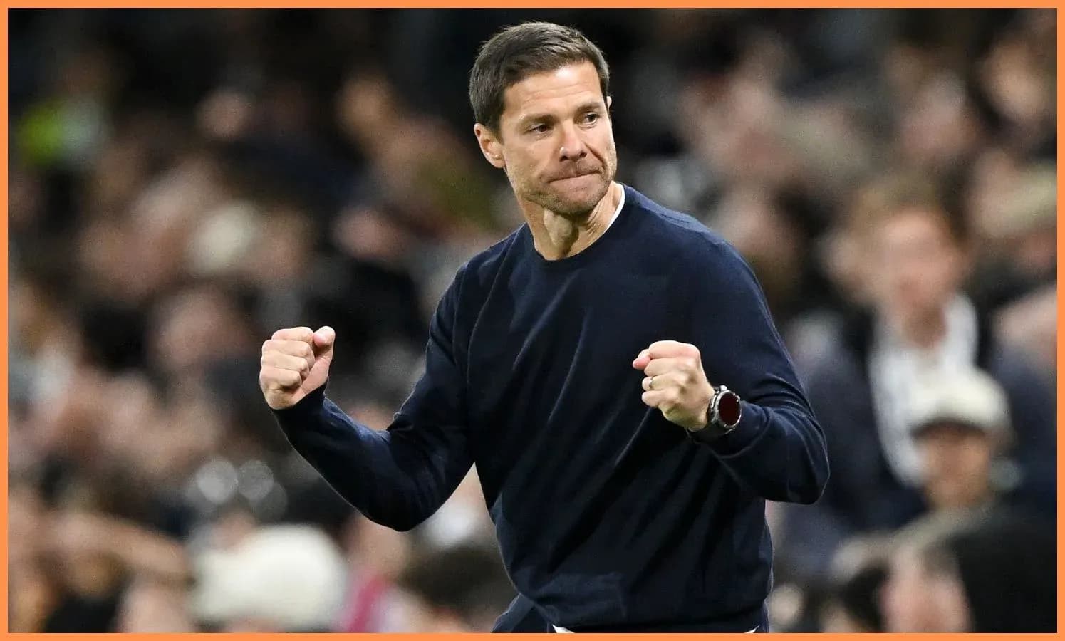 Coach celebrating a goal during a match Coach celebrating a goal during a match