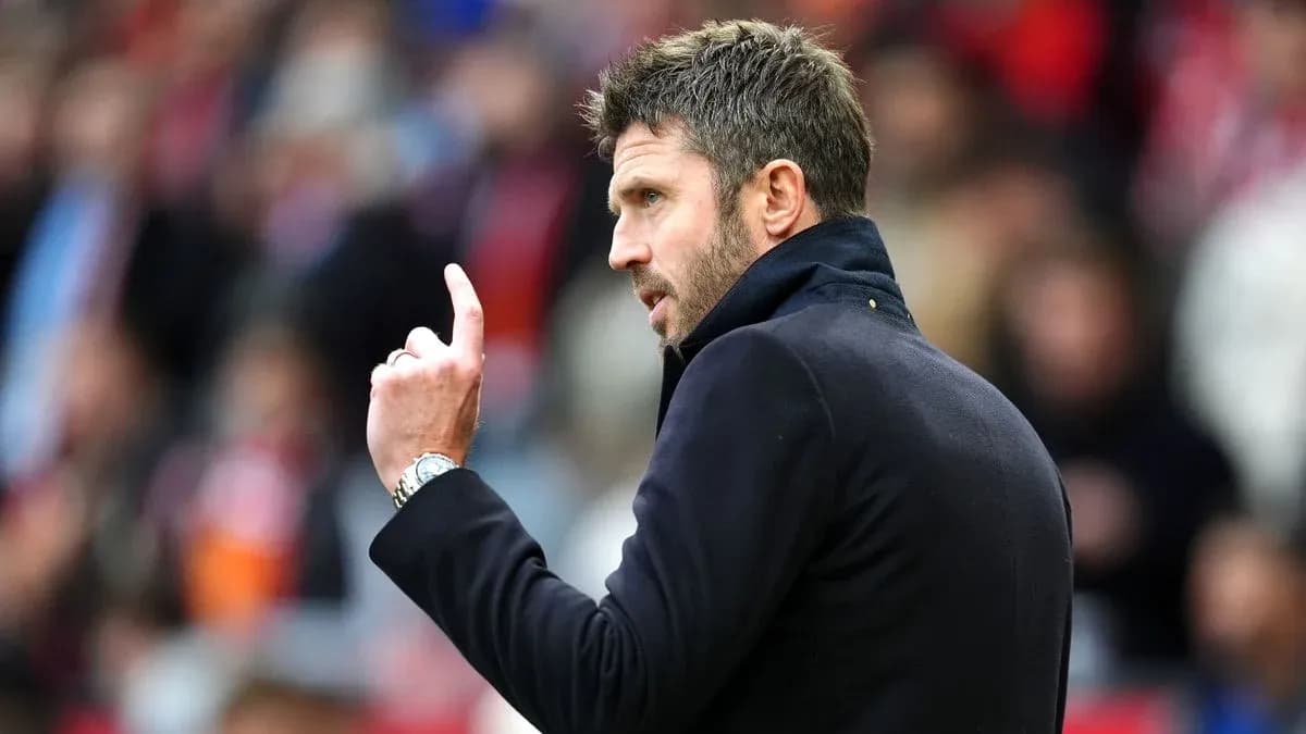 Manager gesturing during match on the sidelines Manager gesturing during match on the sidelines